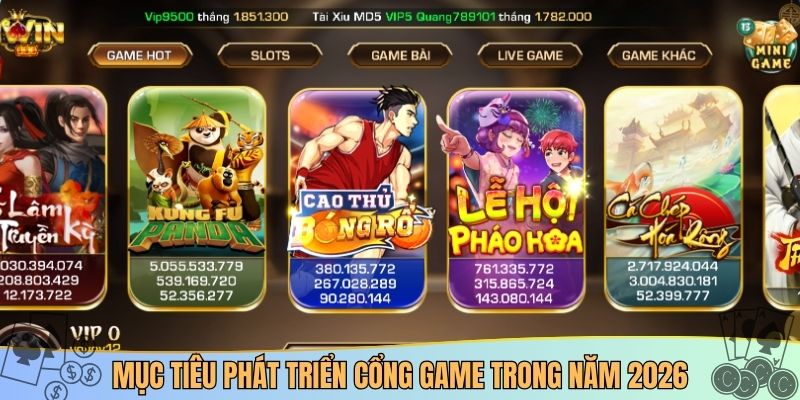 Mục tiêu phát triển cổng game trong năm 2026